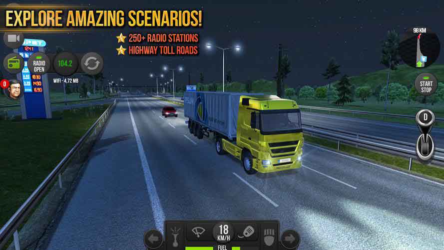 لعبة Truck Simulator 8 : Europe محاكي الشاحنات الاوربية للجوال.