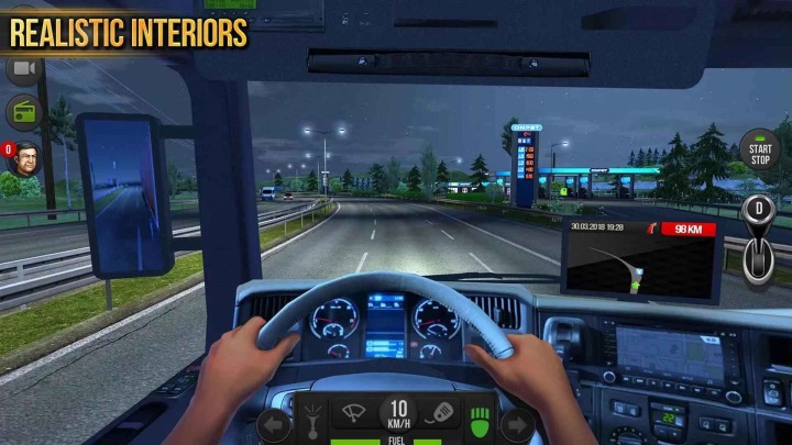 لعبة Truck Simulator 8 : Europe محاكي الشاحنات الاوربية للجوال.