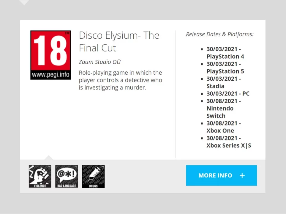 رصد لعبة Disco Elysium: The Final Cut لأجهزة Switch و Xbox