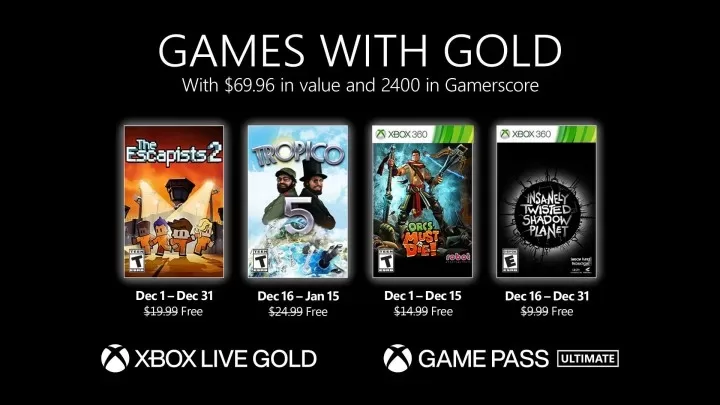 الإعلان عن ألعاب Xbox Gold لشهر نوفمبر