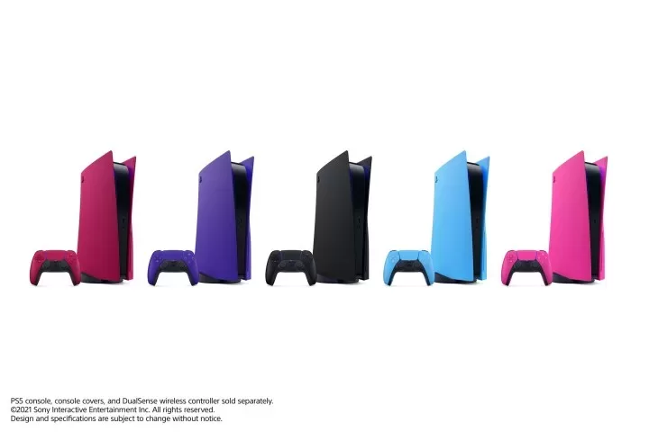 سوني تعلن أخيراً عن ألوان جديدة لغطاء PS5 ويد تحكم DualSense