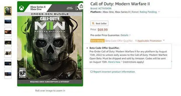 Modern Warfare 2 Beta Amazon Leak