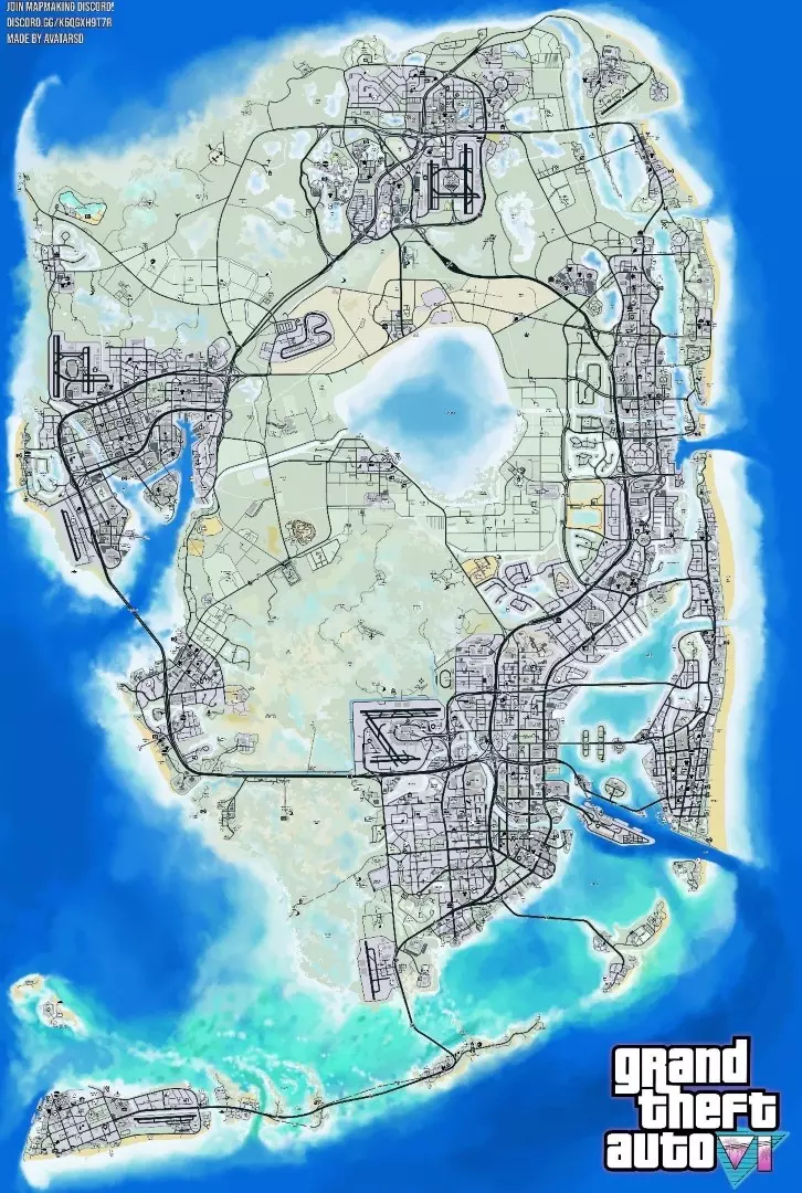 اكتشف خريطة GTA 6 المسربة تنوع هائل في المواقع والمناطق